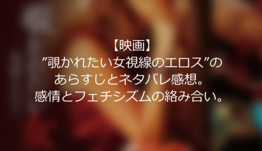 ”覗かれたい女視線のエロス”のあらすじとネタバレ感想。感情とフェチシズムの絡み合い。