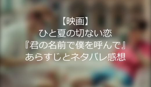 【映画】ひと夏の切ない恋”君の名前で僕を呼んで”あらすじとネタバレ感想